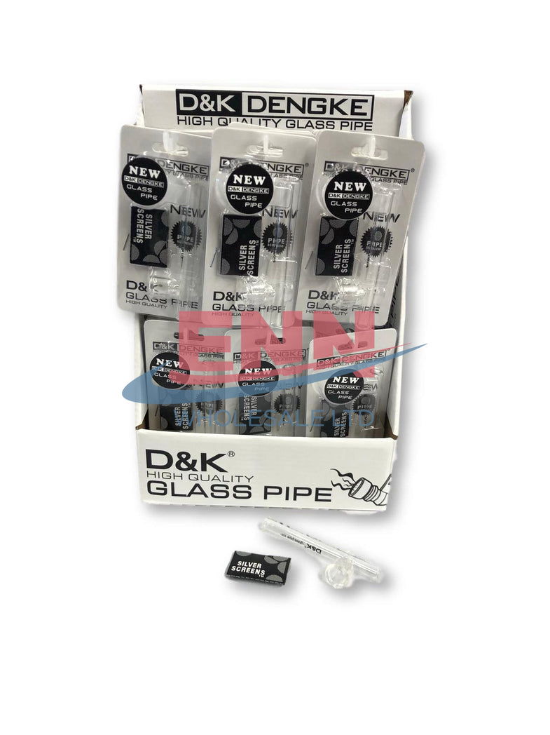SM-2193 - Clear Glass Pipe Display Set - Box of 24