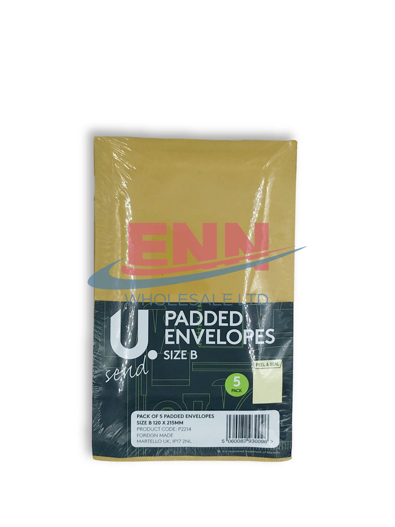 Padded Envelopes Size B  14X22cm - Pack of 5