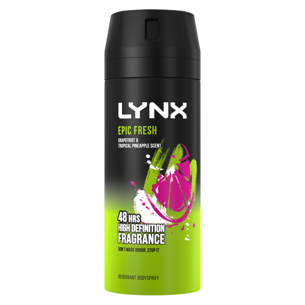 Lynx Body Spray Fresh -Pack of 6