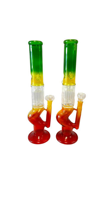 40cm Rasta Glass Bong (AC-246)