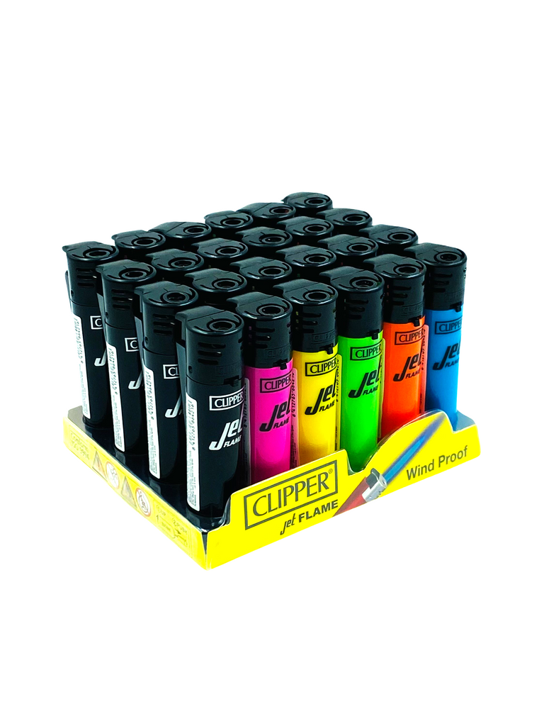 Clipper Jet Flame Windproof Lighters - Pack of 24