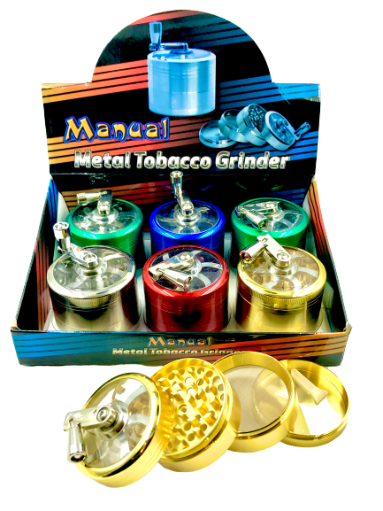4 Part Assorted Handle Metal Grinder  (SM-2554)