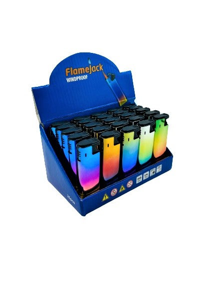 Metal Windproof Rainbow Design Lighters - Pack of 25