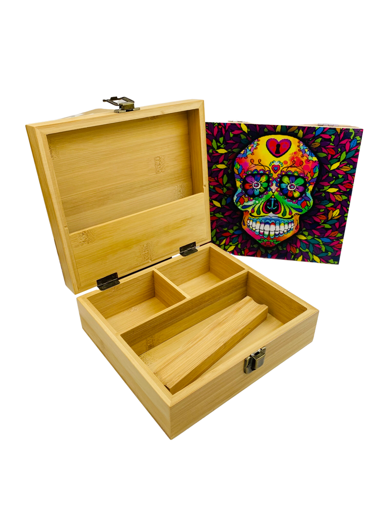 Large Wooden Box Assorted Designs 19.5cmx18cmx6.5cm (SM-2446)