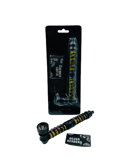 11cm Black Spiral Metal Pipe + Screen (SM-2024)