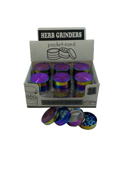 4 Part Mini Metal Grinder Rainbow Colour (SM2393)