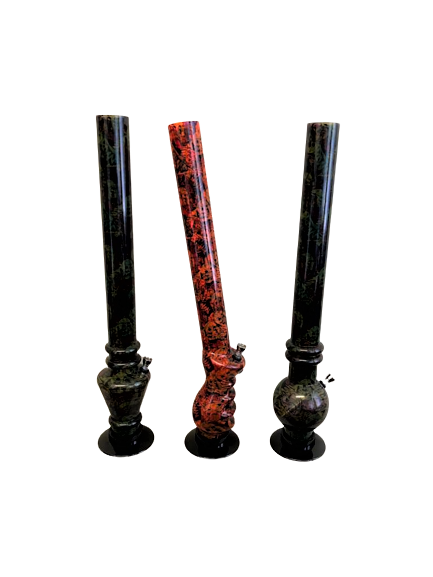 54cm Assorted Colours Printed Acrylic Bong - SM-2405