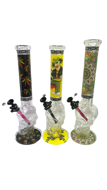 42cm Skull Shape Glass Bong (SM-2501)