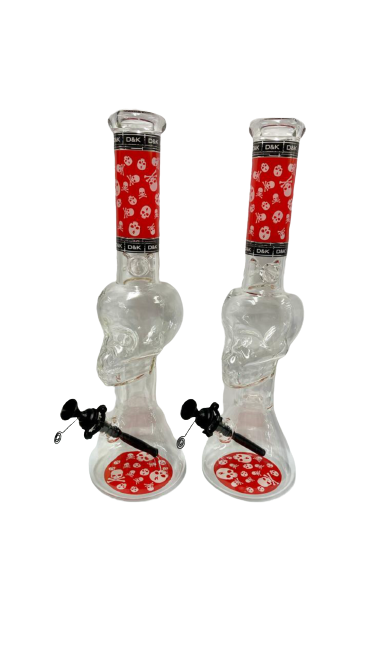 45cm Skull Shape Glass Bong (SM-2502)