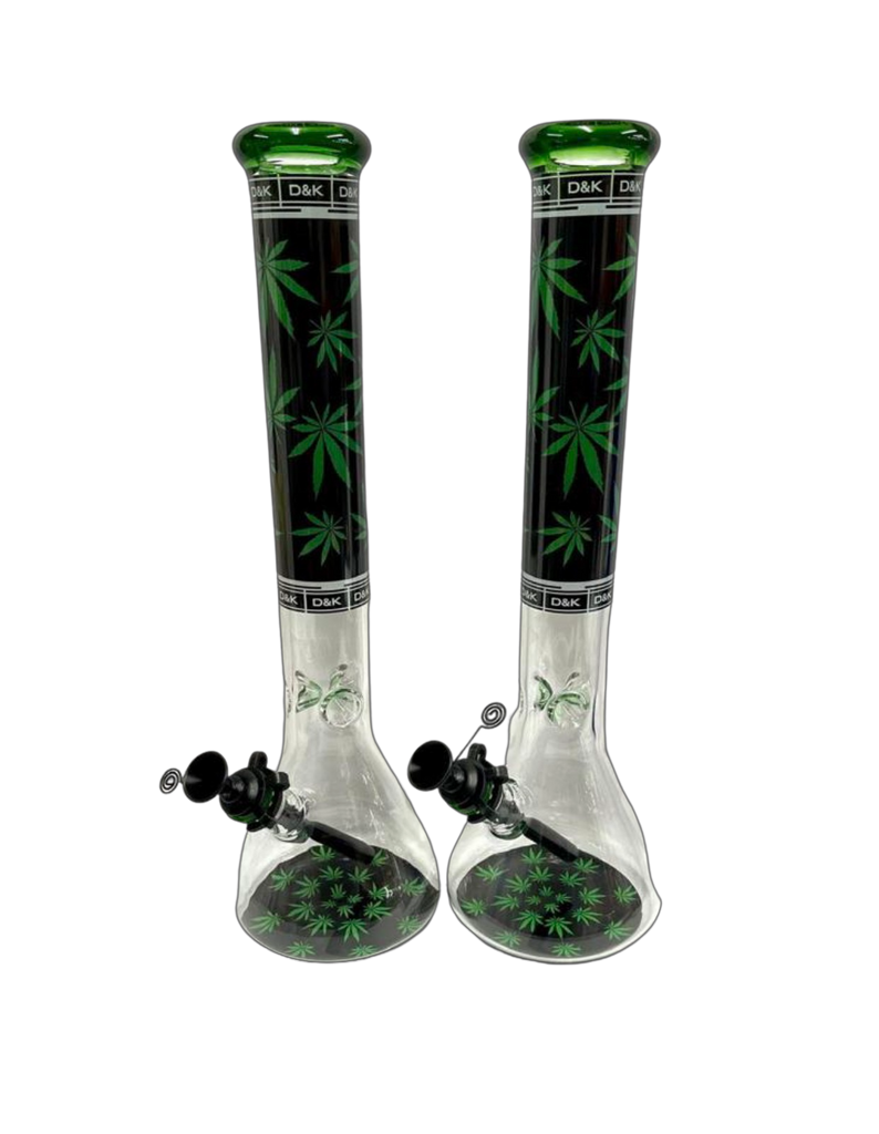 42cm Leaf Design Glass Bong (SM-2503)