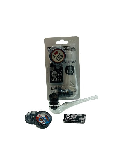 10cm Glass Pipe+Grinder+Screen (SM-2506)