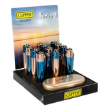 Clipper Metal Blue Lighters + Gift Box - Pack of 12