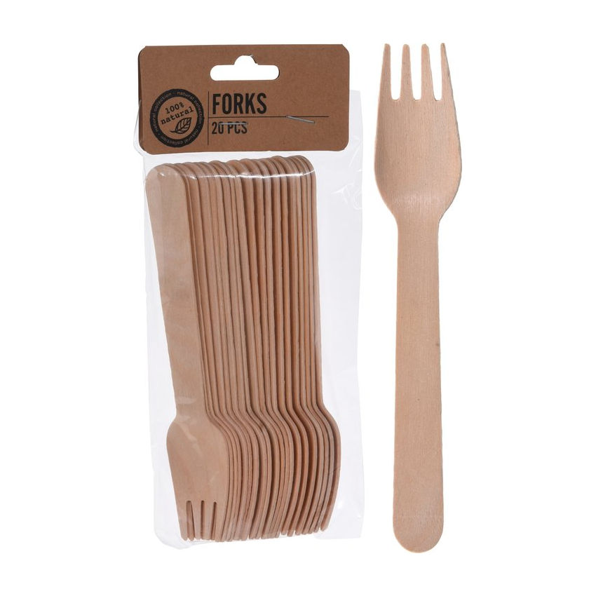 Wooden Forks - Pack of 20