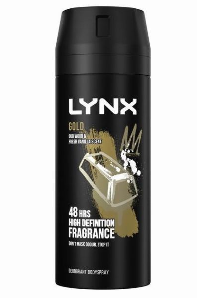 Lynx Body Spray Gold -Pack of 6