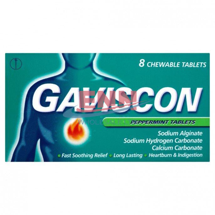 Gaviscon Pepermint 8 Tablets - Pack of 12