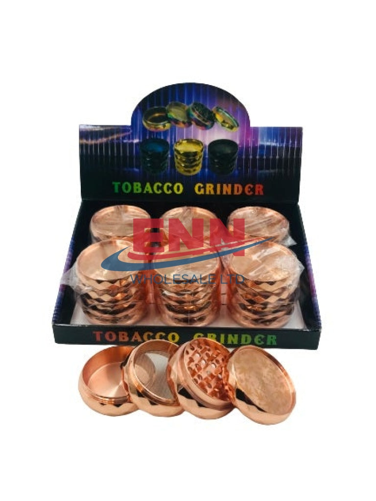 4 Part Rose Gold Metal Grinder - (Hxzs53-4) Box Of 6