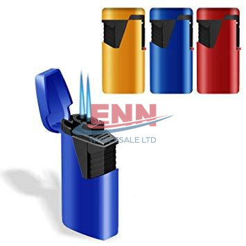 Zenga ZL9 Twin Jet Flame Lighters - Pack of 12