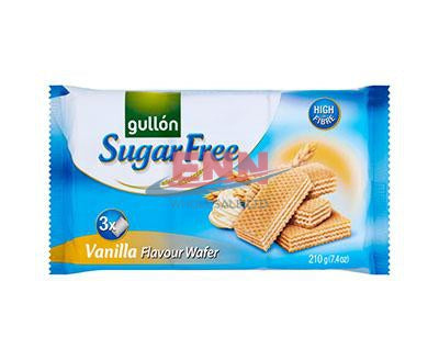 Gullon Sugar Free Vanilla Wafer 210g - Pack of 15