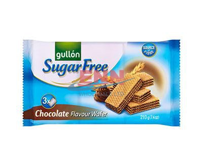 Gullon Sugar Free Chocolate Wafers 210g - Pack of 15