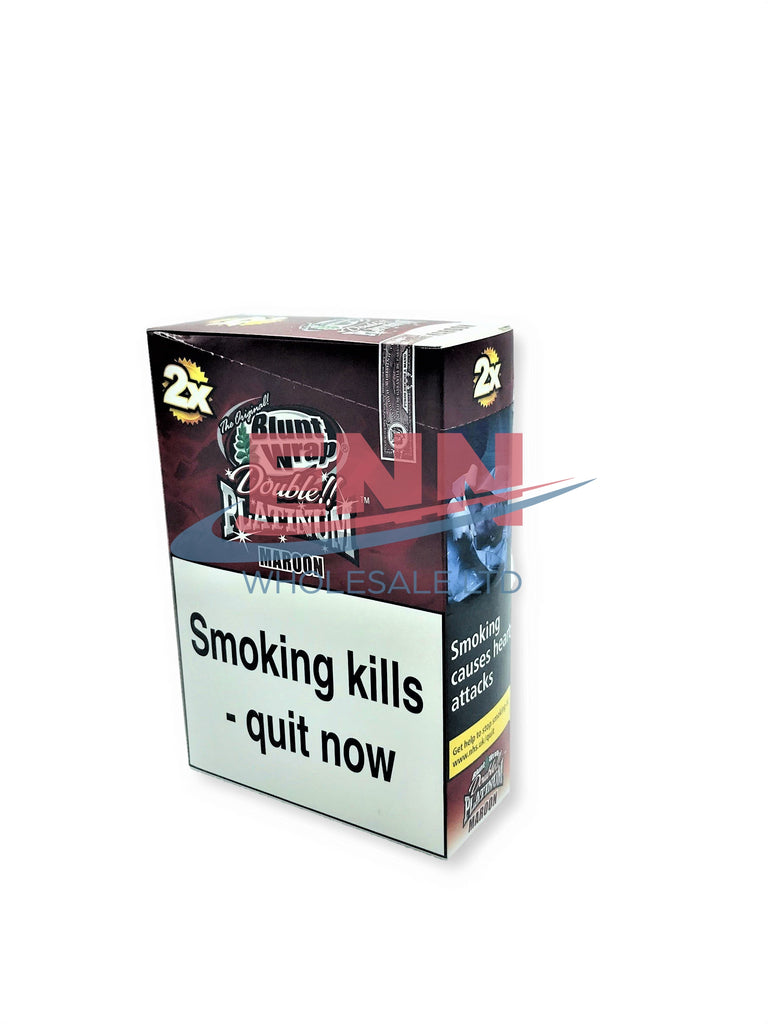Double Platinum Blunt Wrap Maroon (Wet Cherry) - Pack of 25 x2