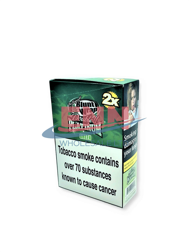 Double Platinum Blunt Wrap Green (Apple Martini) - Pack of 25 x2