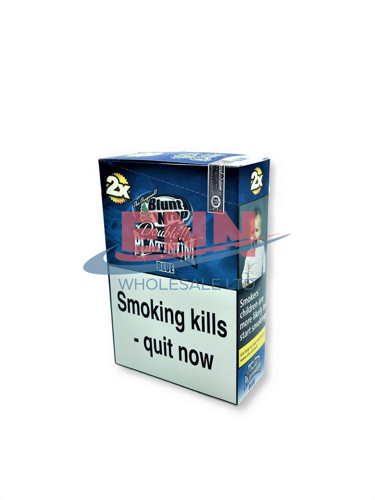 Double Platinum Blunt Wrap Blue (Blueberry Burst) - Pack of 25 x2