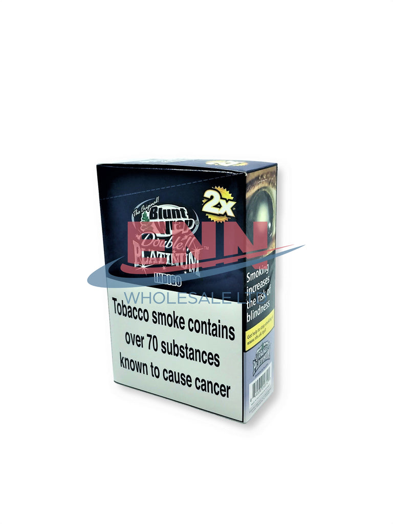 Double Platinum Blunt Wrap Indigo (Grape & Licious) - Pack of 25 x2
