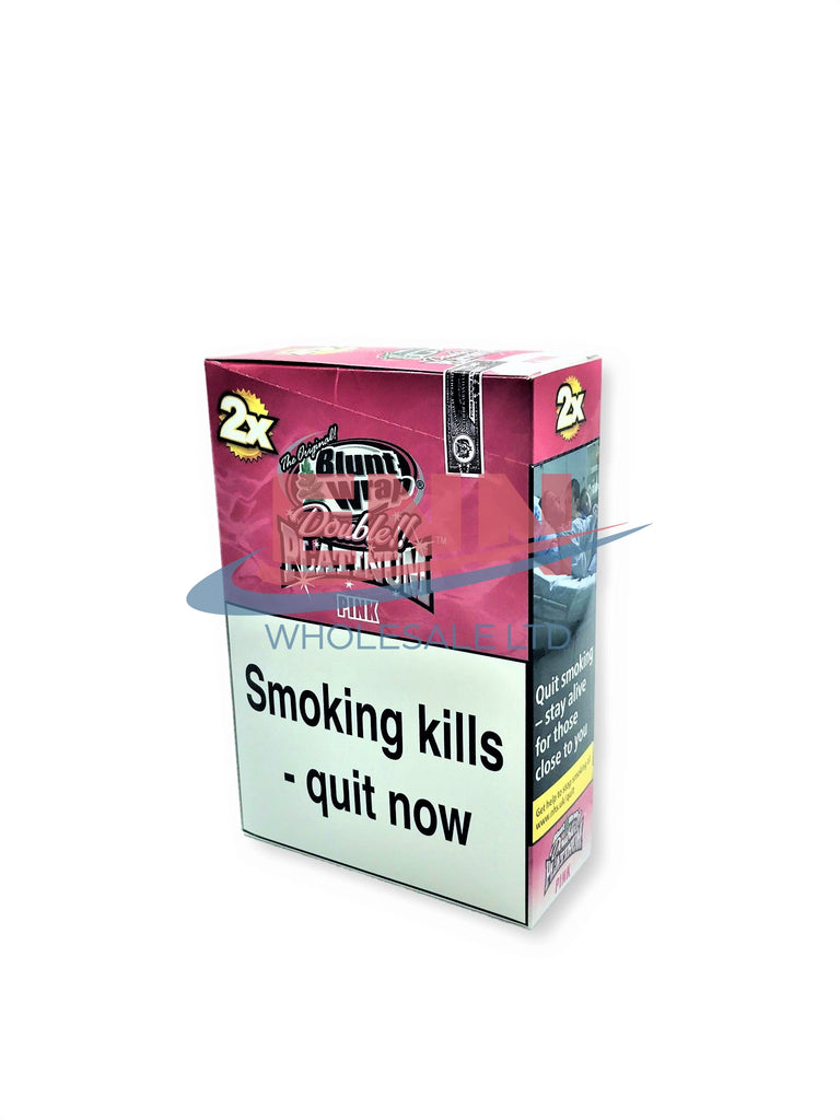 Double Platinum Blunt Wrap Pink (Bubble Gum) - Pack of 25 x2