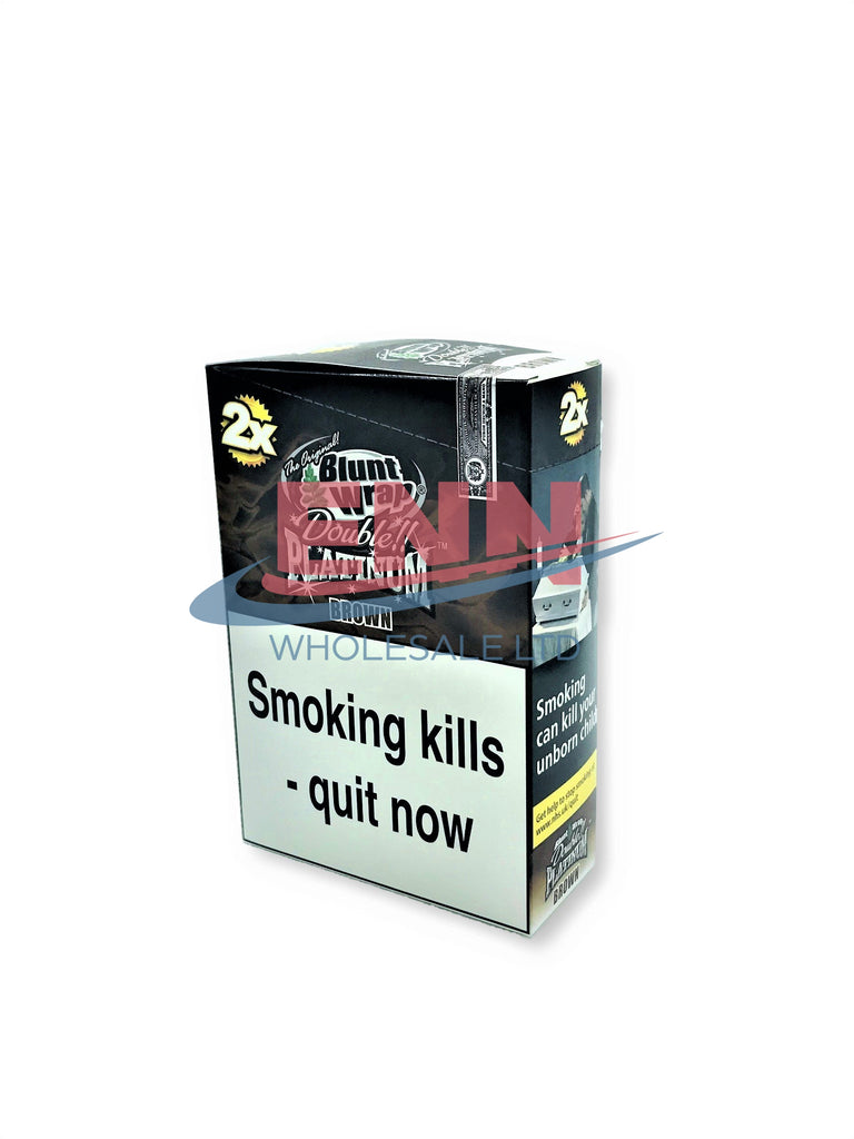 Double Platinum Blunt Wrap Brown (Chocolate) - Pack of 25 x2