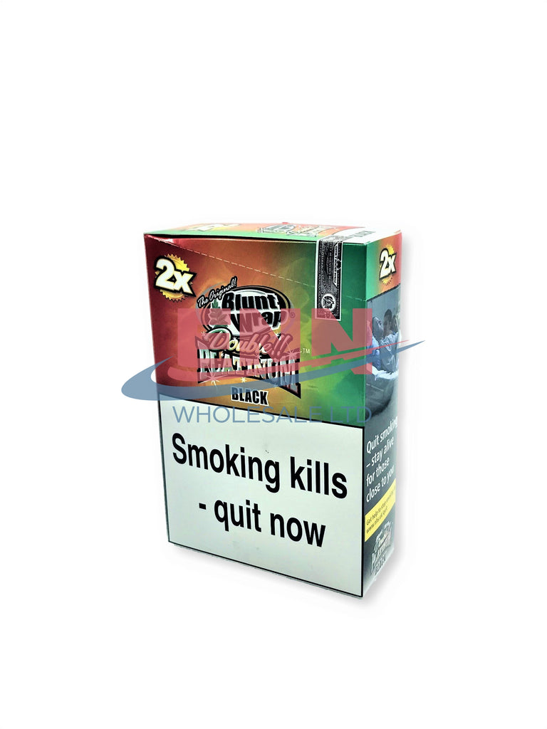 Double Platinum Blunt Wrap Black (Jamaican Run) - Pack of 25 x2