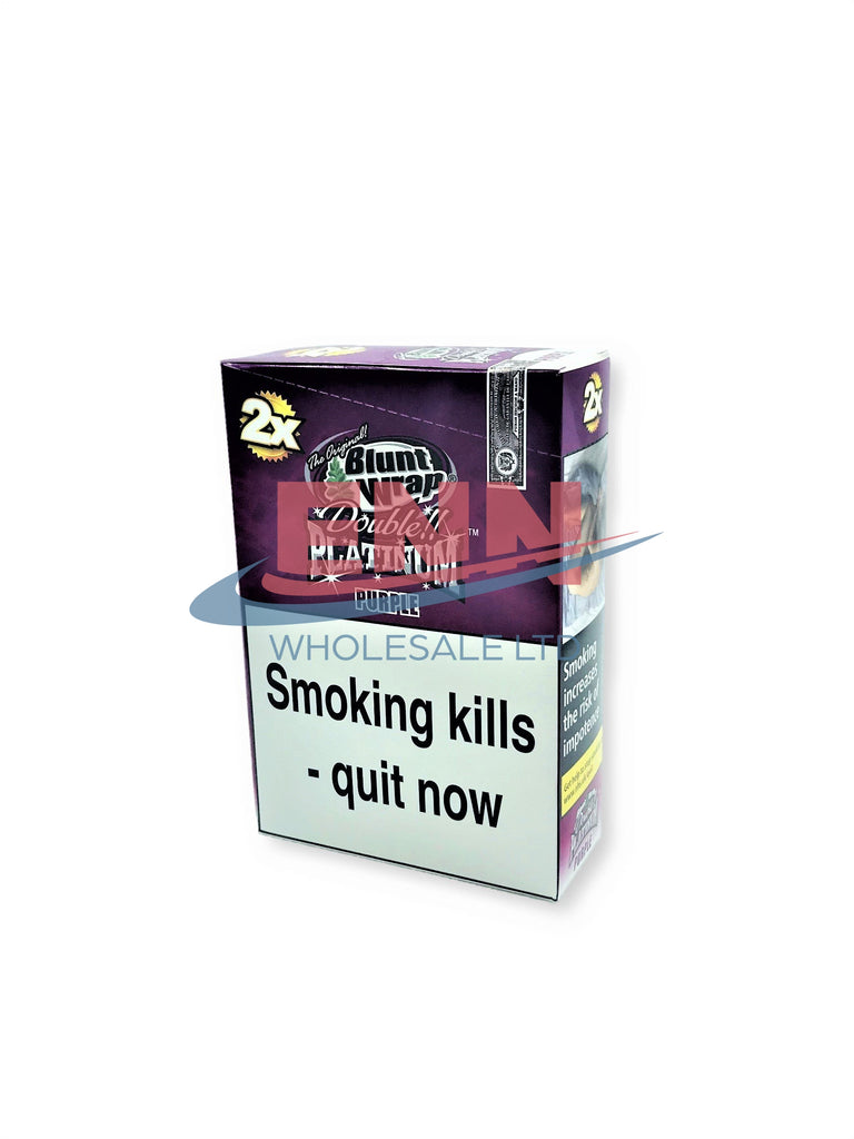 Double Platinum Blunt Wrap Purple - Pack of 25 x2