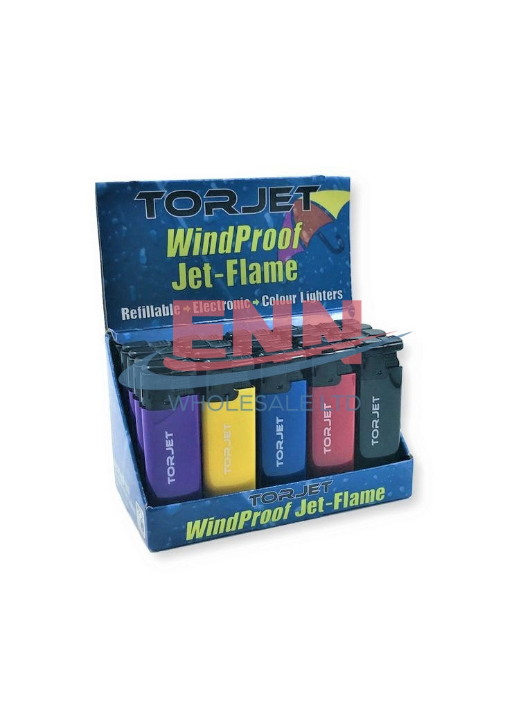 Torjet Windproof Jet Flame Lighters - Pack of 25
