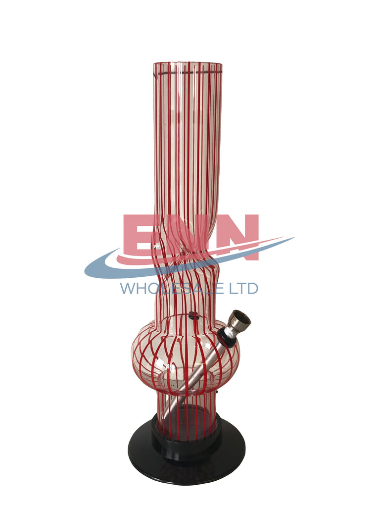 32cm Assorted Colours Stripe Acrylic Bong - SM-0324