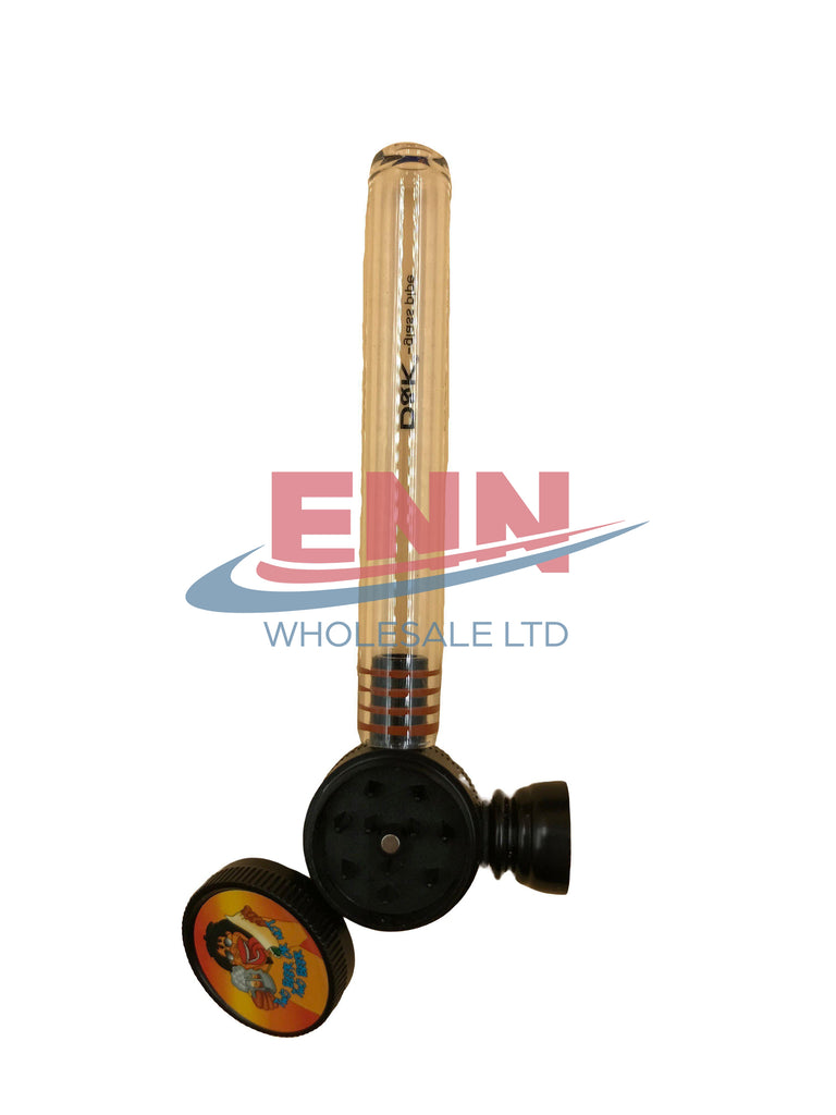 DK-8336 - 14cm Glass Pipe with Grinder
