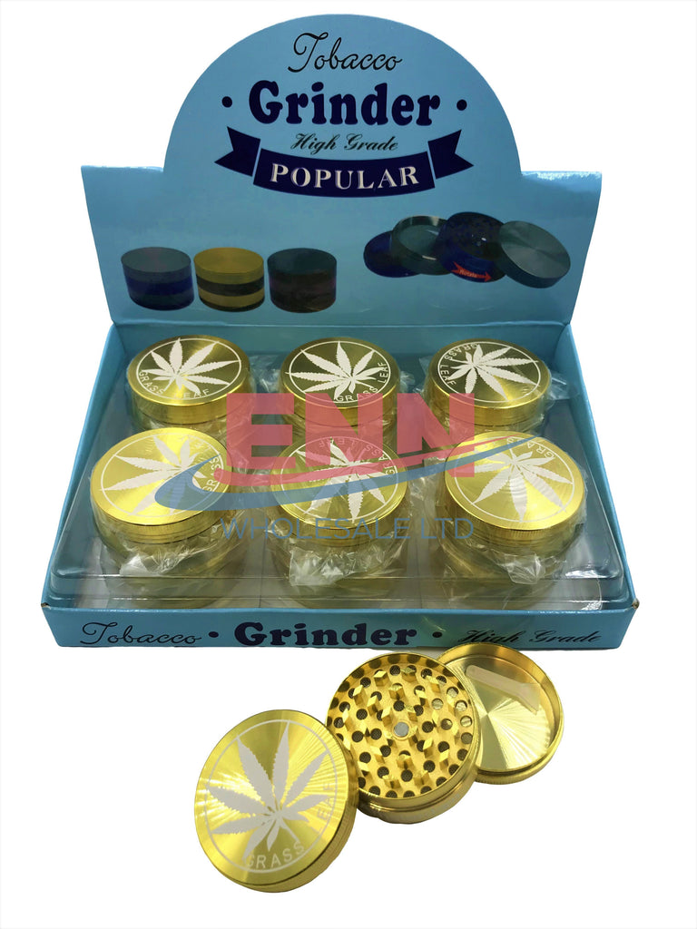 3 Part Gold Metal Grinder (HX-523G)