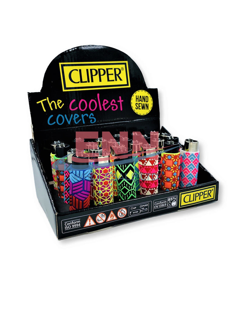 Clipper Hand Sewn Pop Cover Lighters - Pack of 24
