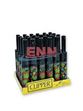 Clipper Mini Pocket Tube Lighters - Pack of 24 (Assorted Designs)