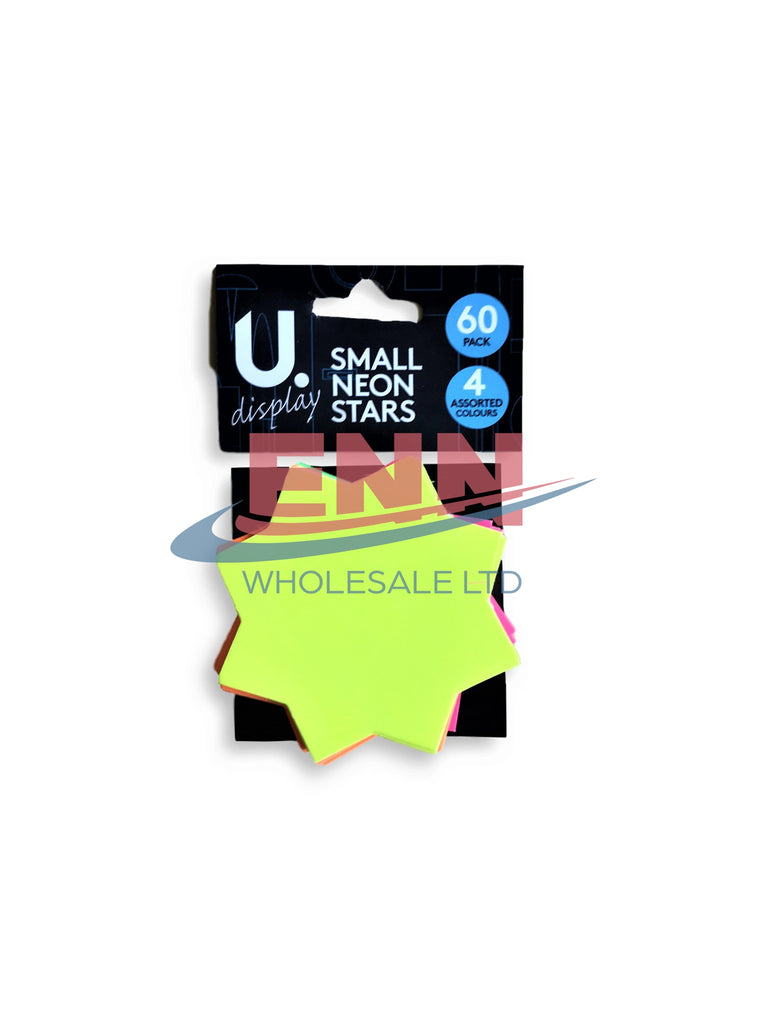 Small Neon Stars - Pack of 60