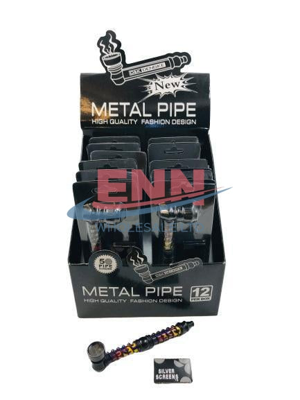 SM-2024 - Black Pattern Metal Pipe Display Set - Box of 12