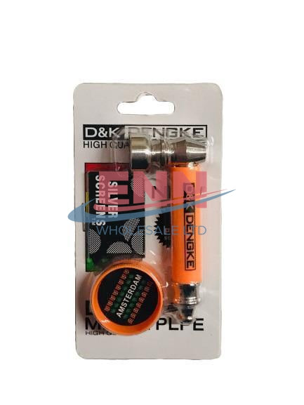 8cm Assorted Colours Pipe + Grinder + Screen (SM-2023)