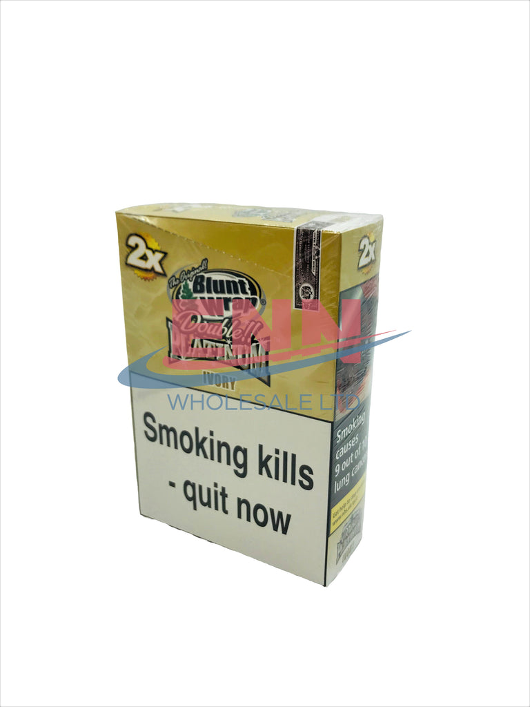Double Platinum Blunt Wrap Ivory (French Vanilla) - Pack of 25 x2