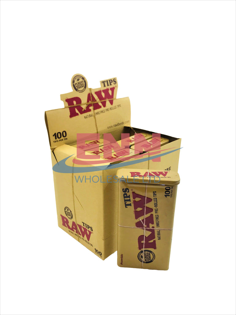 Raw Pre-Rolled Tips in Tin -Pack of (6x100)