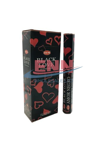 Hem Incense Sticks Black Love - Pack of 6