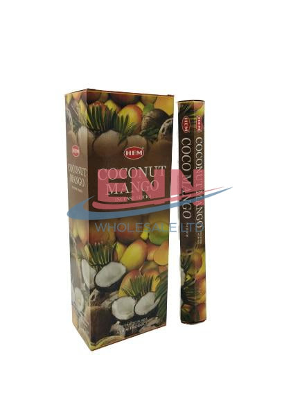 Hem Incense Sticks Coconut Mango - Pack of 6