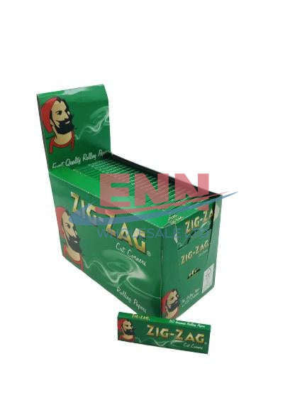 Zig Zag Green Regular - Pack of 100