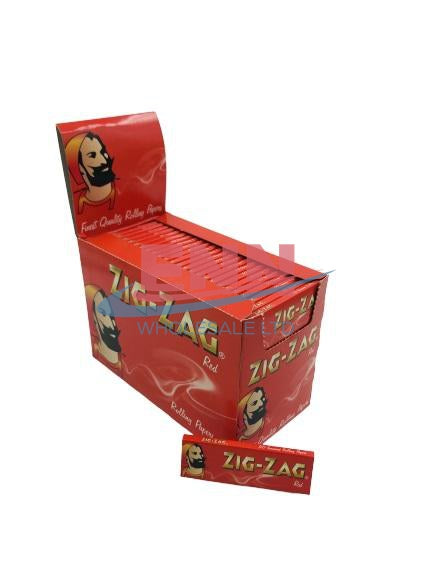 Zig Zag Red Regular - Pack of 100