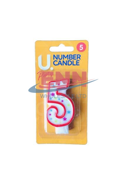 Number 5 Candle