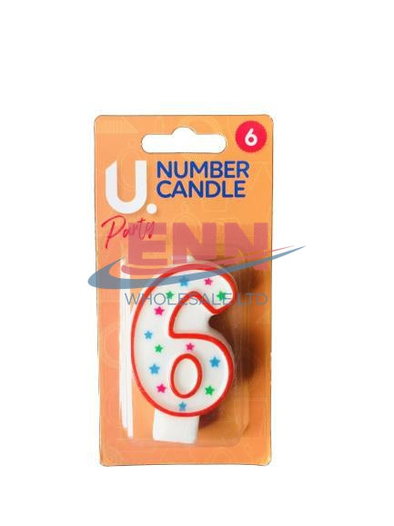 Number 6 Candle