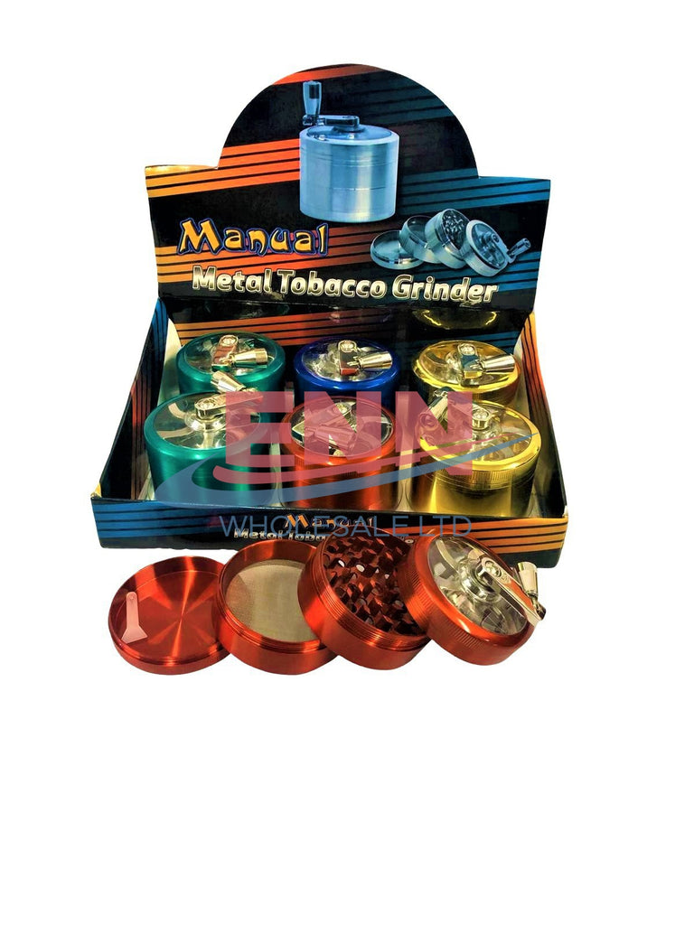 4 Part Metal Handle Grinder (SM-0467) - Box of 6