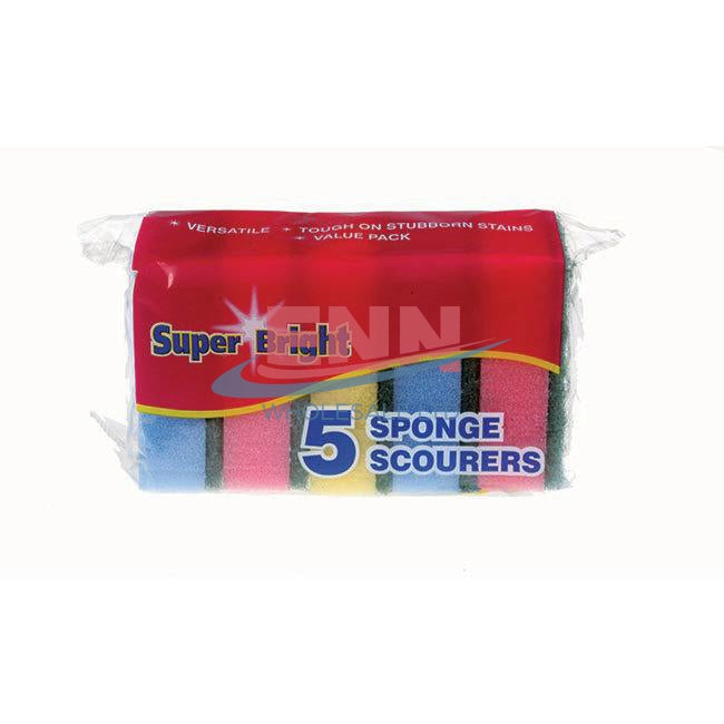 5 Sponge Scourers - Pack of 5